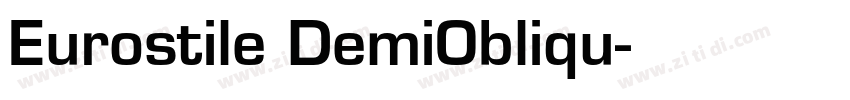 Eurostile DemiObliqu字体转换